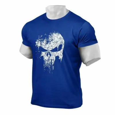 Men Sporty Short Sleeve Round Neck Letter Printed T-Shirt