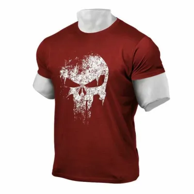 Men Sporty Short Sleeve Round Neck Letter Printed T-Shirt