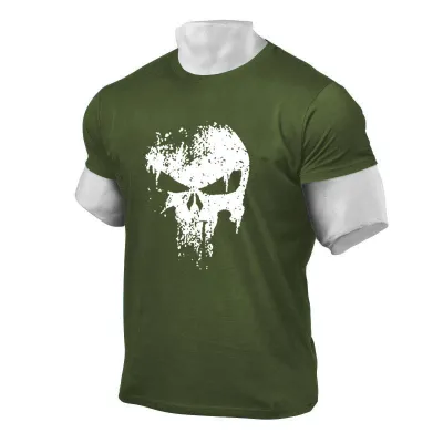 Men Sporty Short Sleeve Round Neck Letter Printed T-Shirt