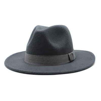 Unisex Basic Solid Color All-match Fedora Hat Bell Shape