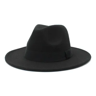 Unisex Basic Solid Color All-match Fedora Hat Bell Shape