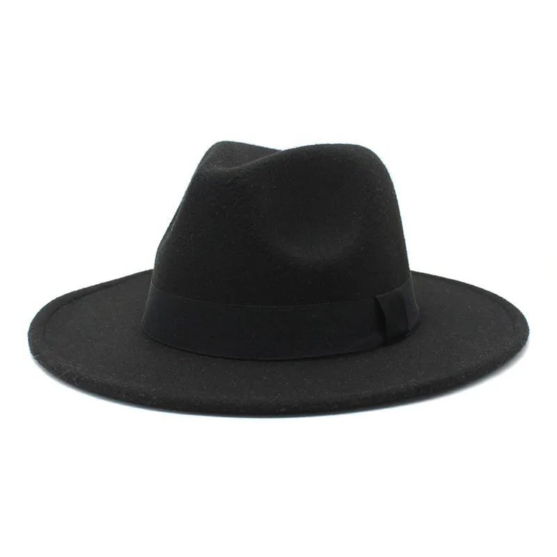 Unisex Basic Solid Color All-match Fedora Hat Bell Shape