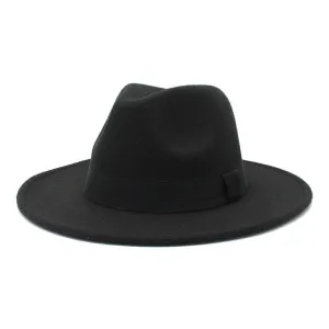 Unisex Basic Solid Color All-match Fedora Hat Bell Shape