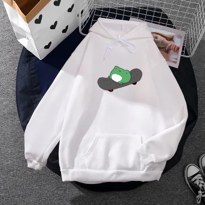 Women Casual Graphic Print Long Sleeve Loose Pocket Hoodie
