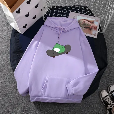 Women Casual Graphic Print Long Sleeve Loose Pocket Hoodie