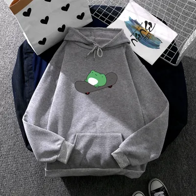 Women Casual Graphic Print Long Sleeve Loose Pocket Hoodie