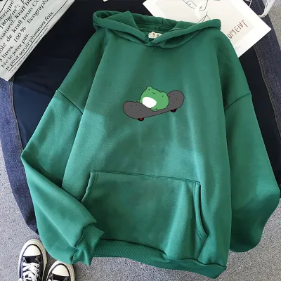 Women Casual Graphic Print Long Sleeve Loose Pocket Hoodie