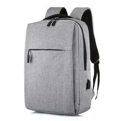 Unisex Basic Design Solid Color Canvas Backpack