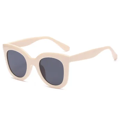 Women Chic Big Round Cat Eye Sunglasses PC Frame All-match UV Protection