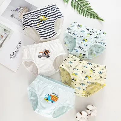 5pcs/set Boys Cute Cartoon Car Truck Cotton Pajamas