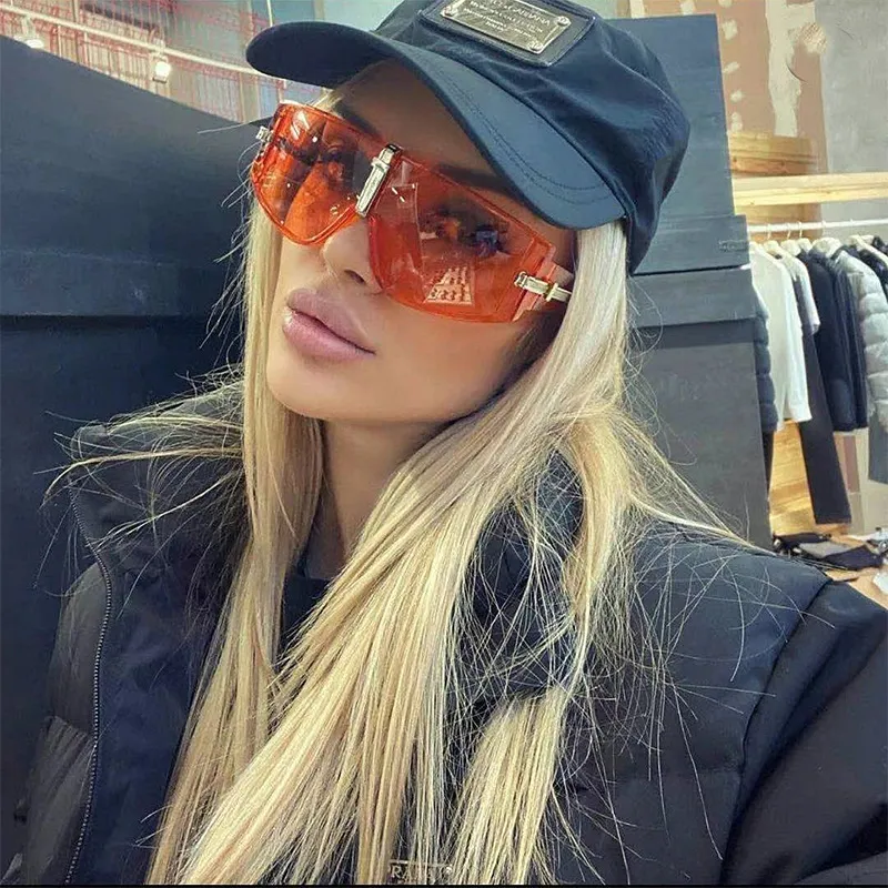 Women Fashion Solid Color Big Frame All-match Sunglasses