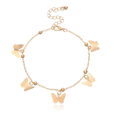 Temperament Butterfly Pendant Design Alloy Anklet