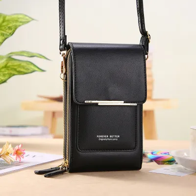 Touch Screen Phone Crossbody Bag Female Small Messenger Cute Phone Bag Fashion Key Coin Bag Vertical Style
