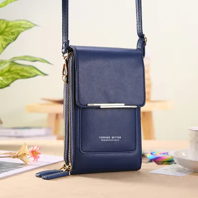 Touch Screen Phone Crossbody Bag Female Small Messenger Cute Phone Bag Fashion Key Coin Bag Vertical Style