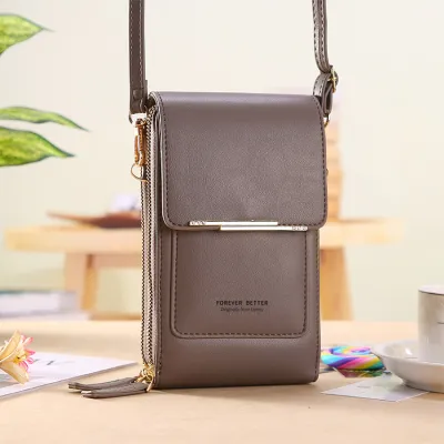 Touch Screen Phone Crossbody Bag Female Small Messenger Cute Phone Bag Fashion Key Coin Bag Vertical Style