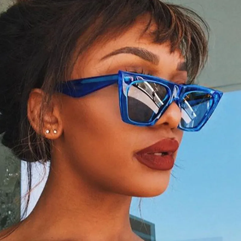 Women Vintage Square Frame Sunglasses All-match