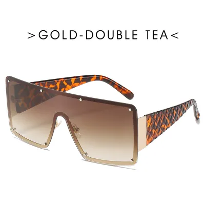 Women Fashion Modern Big Frame One-Piece Sunglasses