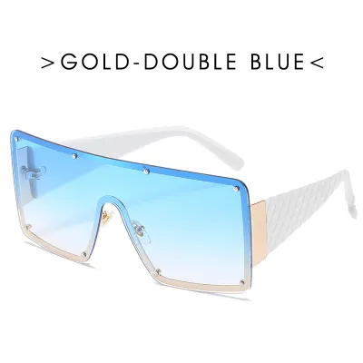 Women Fashion Modern Big Frame One-Piece Sunglasses