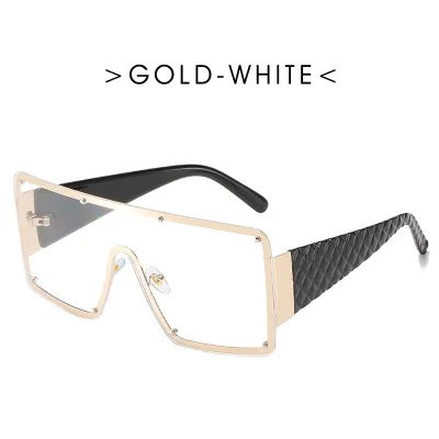 Women Fashion Modern Big Frame One-Piece Sunglasses