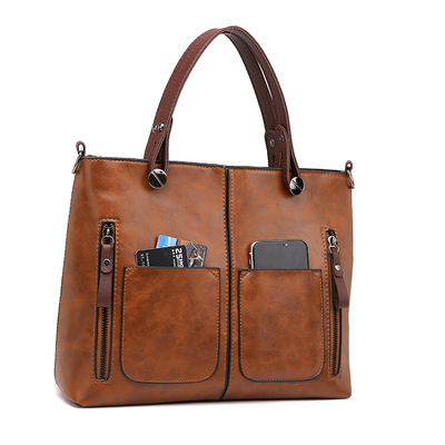 【COLOR iN ID】Vintage multi-pocket shoulder bag Amazon.com: Grunge Tote Bag Y2K Hippie Large Capacity Purse