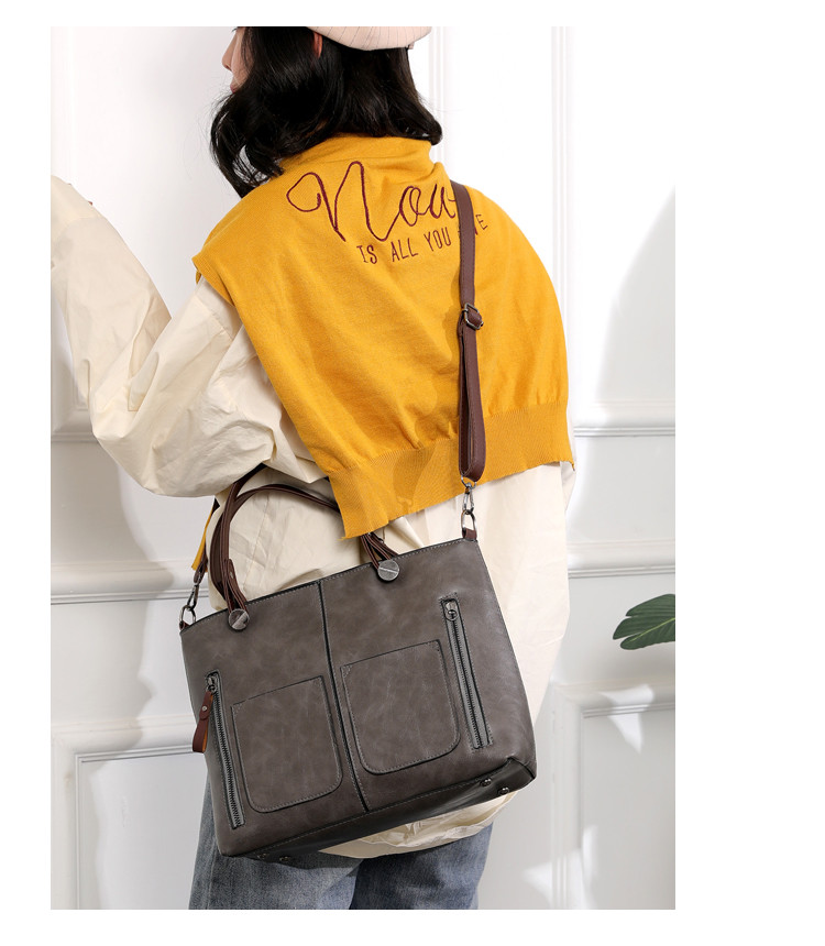 【COLOR iN ID】Vintage multi-pocket shoulder bag Amazon.com: Grunge Tote Bag Y2K Hippie Large Capacity Purse