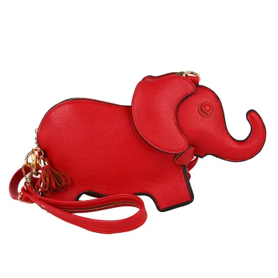 Women Funny Elephant Cartoon Crossbody Bag PU Street Fashion