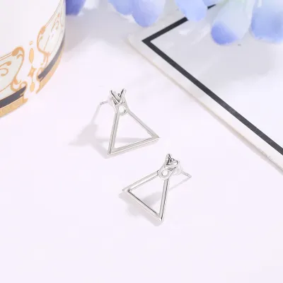Unique Creative Geometric Hollow Design Alloy Stud Earrings for Women