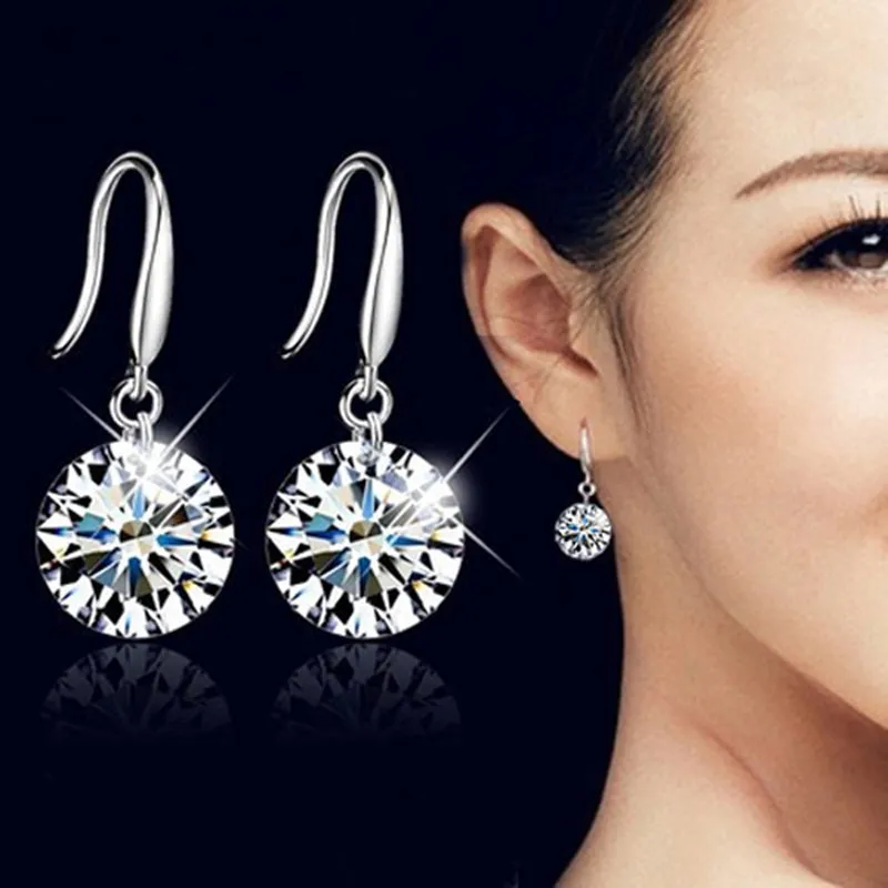 Temperament Rhinestone Decoration Alloy Drop Earrings