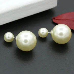 Temperament Double Pearl Decorative Stud Earrings