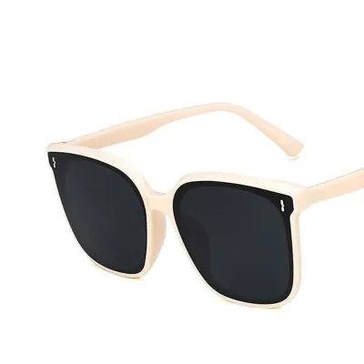 Women Chic Solid Color Square Big Frame Sunglasses