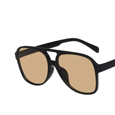 Women Retro Double Beam Big Frame Toad Sunglasses