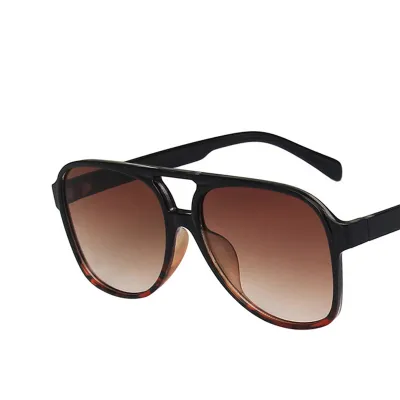 Women Retro Double Beam Big Frame Toad Sunglasses