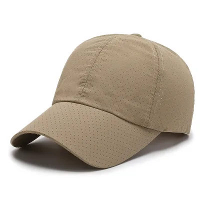Unisex Sporty Solid Color Breathable Adjustable Polyester Cap