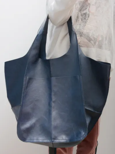 Women Vintage Design Solid Color Large Capacity PU Leather Shoulder Handle Tote Bag
