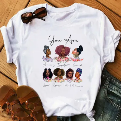 Summer Women Casual Short-Sleeved Round Neck Graphic Slogan Printed T-Shirt