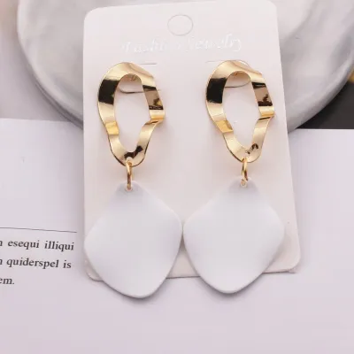 Creative Irregular Geometric Pendant Design Alloy Earrings for Women