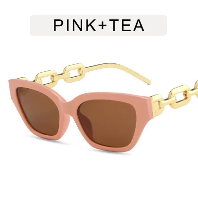 Unisex Punk Cat Eye Shaped Thick Chain Leg Design Sunglasses