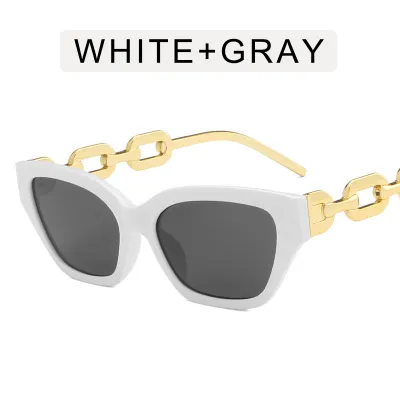 Unisex Punk Cat Eye Shaped Thick Chain Leg Design Sunglasses