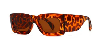 Women Modern Retro Oval Frame Snakeskin Pattern Sunglasses Resin Lens