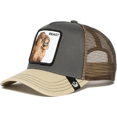 Unisex Casual Animal Pattern Embroidery Design Dome Cap