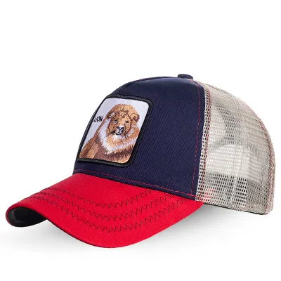 Unisex Casual Animal Pattern Embroidery Design Dome Cap