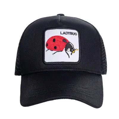 Unisex Casual Animal Pattern Embroidery Design Dome Cap