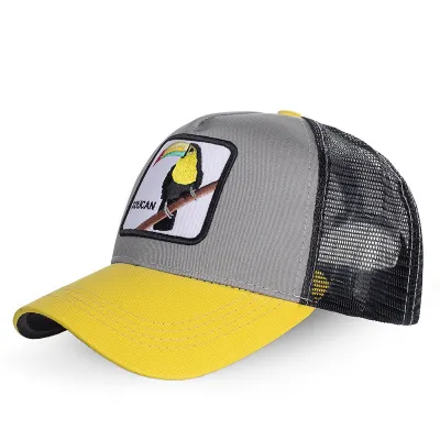 Unisex Casual Animal Pattern Embroidery Design Dome Cap