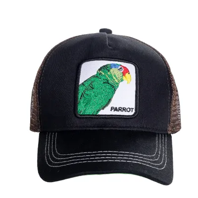 Unisex Casual Animal Pattern Embroidery Design Dome Cap