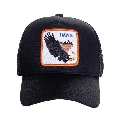 Unisex Casual Animal Pattern Embroidery Design Dome Cap