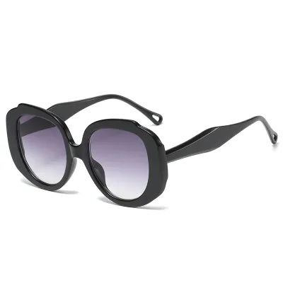 Women Chic Candy Color Round Big Frame Sunglasses