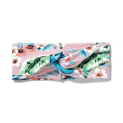 Fashion Geometric Cross Pattern Elastic Yoga Fitness Sports Wide Headband