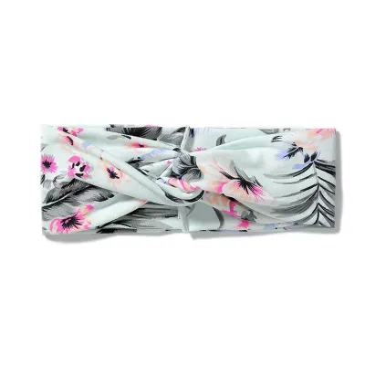 Fashion Geometric Cross Pattern Elastic Yoga Fitness Sports Wide Headband