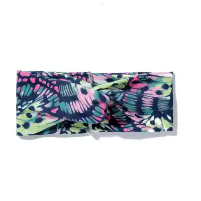 Fashion Geometric Cross Pattern Elastic Yoga Fitness Sports Wide Headband