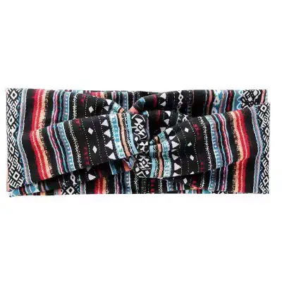 Fashion Geometric Cross Pattern Elastic Yoga Fitness Sports Wide Headband